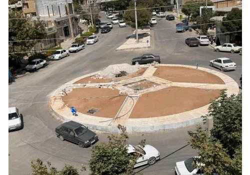 ادامه عملیات عمرانی میدان جنب کاروانسرا ی ناحیه یک